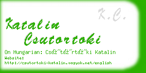 katalin csutortoki business card